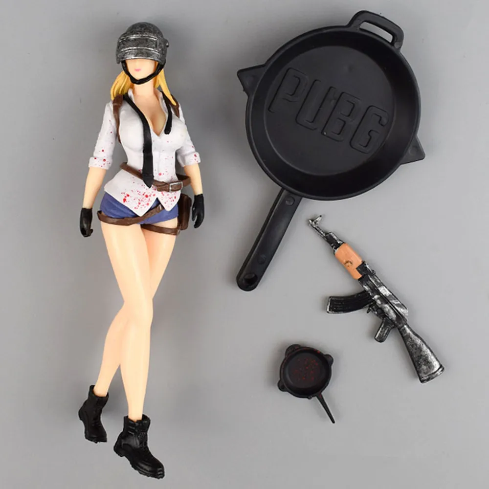PUBG 3D Garage Kit Simulation Action Figure Female Edition Model Pan Eating Chicken Game War Children Toys | Игрушки и хобби