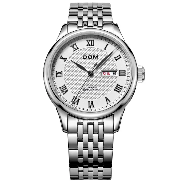 

Automatic Self-wind Watches Men Business Stainless Steel Waterproof Men's Wrist Watch Clock Man Timepieces Relogio Masculino