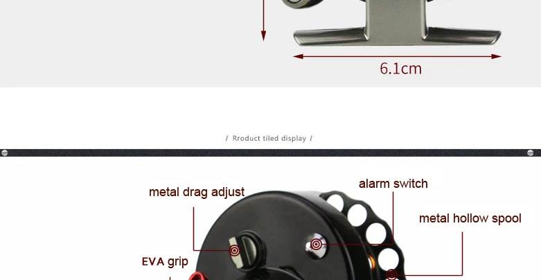 Carretel de Pesca de Gelo Carretel de Arremesso Direita para a Esquerda com Alarme 6 + 1bb Yuyu Full Metal Mosca Proporção 3.5: 1 Trolling Reel Roda Jangada Mão 8 1BB Trolling Reel roda jangada Jangada carretel