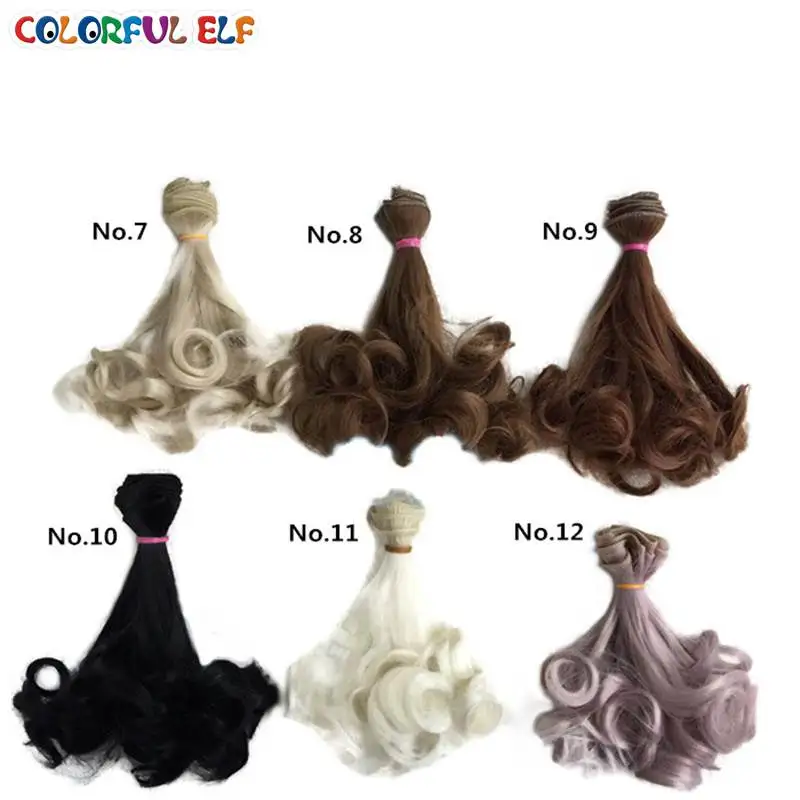 

1pcs Doll 15*100cm Wig BJD SD Dolls DIY Wig Hair DIY High-temperature Wire Handmade Fashionable Curly Wigs Hair
