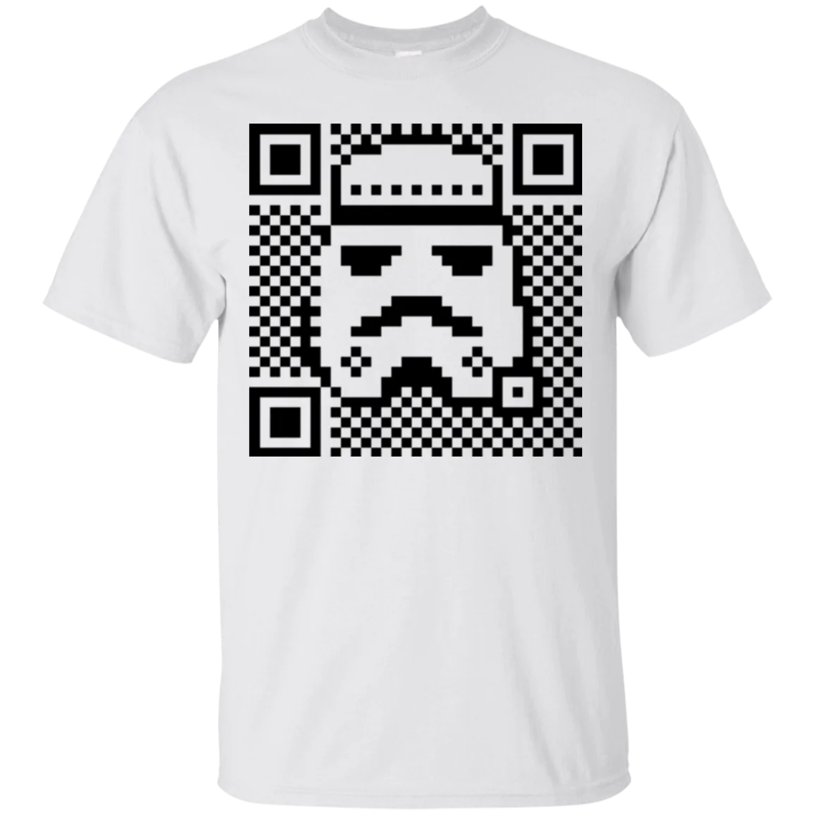 Новая мужская футболка с фикингпринтами хлопковая Футболка QR trooper круглым