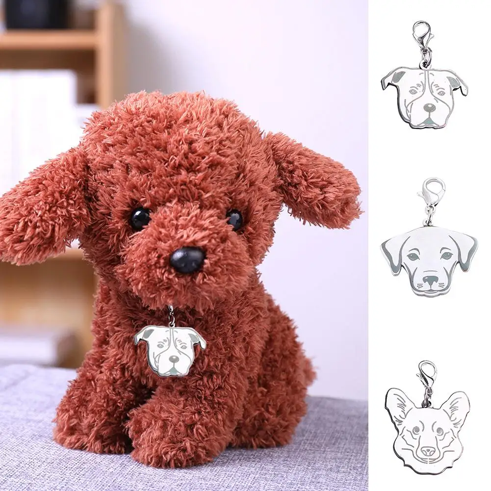 

Metal Dog Cat Pet Collar Name Tag Engraving ID Owner Address Key Ring Pendant Cute