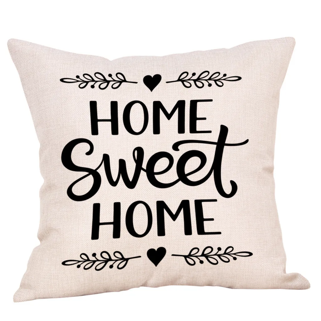 45x45 см Cojines Decorativos Para диван Sweet Home хлопковые льняные квадратные чехлы на подушки Home Decor диван Чехлы kussenhoes