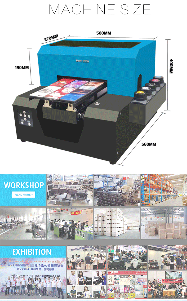 DOMSEM чехол для телефона принтер UV планшетный принтер для металла, дерева, кожи, стекла, акриловой доски A4 печатная машина струйная машина