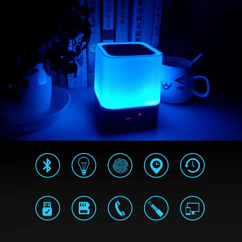 Беспроводной Bluetooth динамик будильник светодиодный цифровые электронные настольные часы Пробуждение светильник Nixie ночные часы для детей Колонка Su