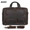 MAHEU Vintage Leather Mens Briefcase With Pockets Cowhide Bag On Business Suitcase Crazy Horse Leather Laptop Bags 2022 Design ► Photo 2/6