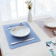 1 шт. водонепроницаемый коврик для стола имитация льняной изоляции нескользящий и двухсторонний не чистится для размещения тарелки чаши