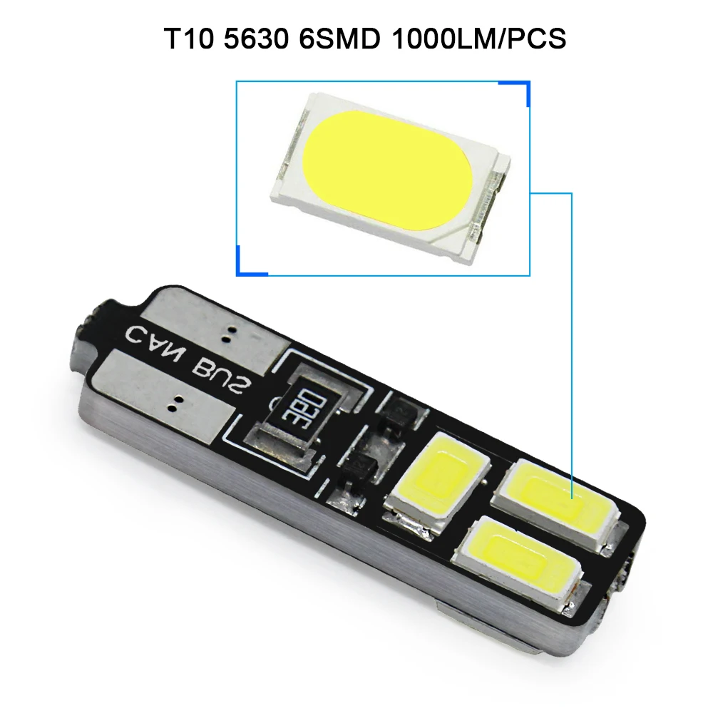 1 шт. автомобисветодиодный светодиодные ламсветильник T10 W5W 194 168 5630 6SMD | Автомобили