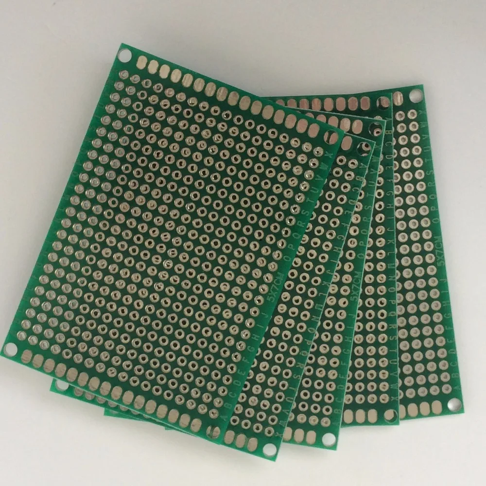 

5pcs DIY Prototype Breadboard Double Side Universal Printed Circuit Board 5x7cm