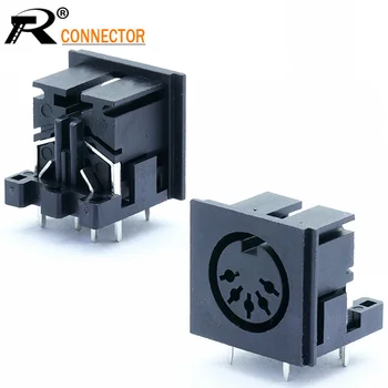 

10pcs/lot 5 Pin DIN Female PCB Panel Mount Right Angle / 90 Degree 5Pin Female DIN Jack Socket Chassis Factory Wholesales