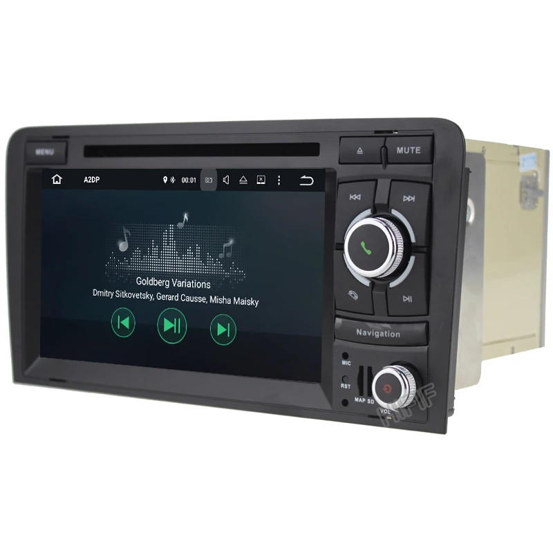 Perfect Android 8.0 4+32G 7" 2 DIN Car DVD Player GPS Navigation Radio Canbus USB SD for Audi A3 8P/A3 8P1 3-door Hatchback/S3 8P/RS3 3