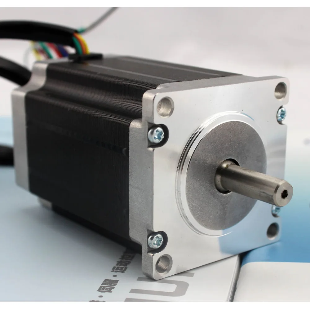 

2.1Nm nema23 stepper motor 84mm DC24 volt motor hybrid stepping 8 wire stepper motor LC57HS84 replace 23hs8430 flat key shaft