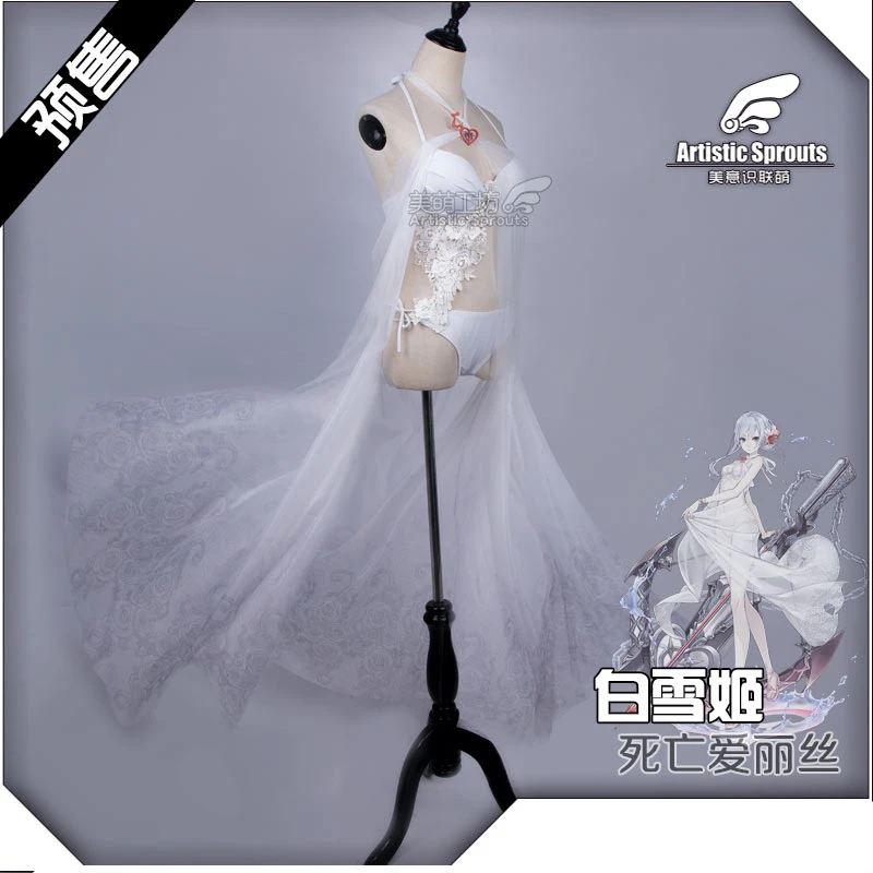 

Anime SINoALICE Snow White Monk Swimsuit Summer Swimwear Set Sexy Bikini Cosplay Custume For Women Halloween Free Shipping