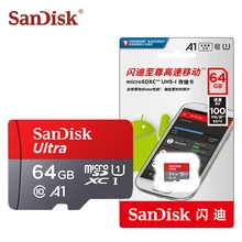 Оригинальная карта Micro SD SanDisk 64 Гб 128 ГБ SDXC/SDHC 16 ГБ 32 ГБ карта памяти MicroSD Max 98 м/с Uitra C10 TF карты cartao de memoria