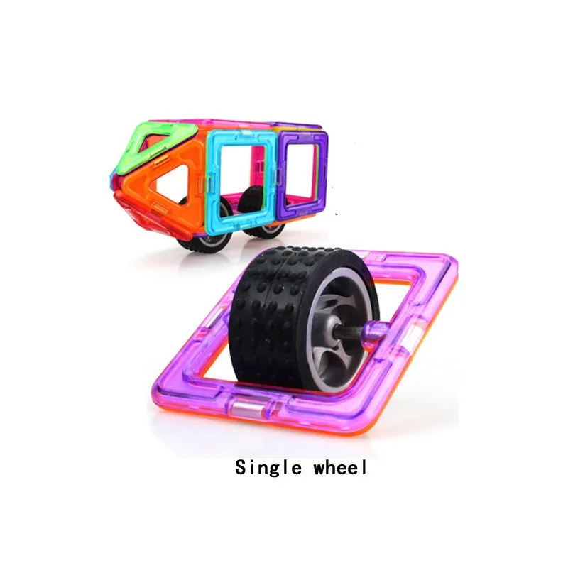 

Magnetic Building Blocks Single Wheel Magnetic Designer Toddler Educational Game Blocks Assembly Construction