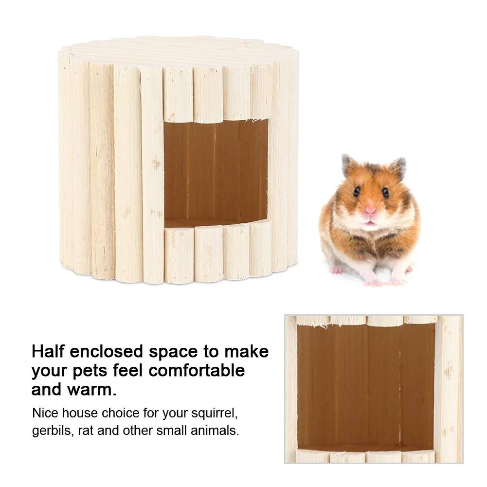 Деревянная кровать хомяка Маленький Животное теплый дом хомяк гнездо игрушка