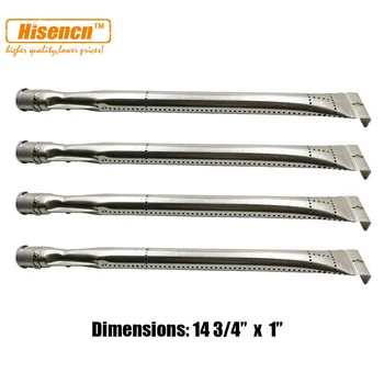 

Hisencn 14.8 inch 4Pack Grill Parts Straight Pipe Burner Replacement for Gas Grill Models Kenmore 146.16197210 and 146.16198210