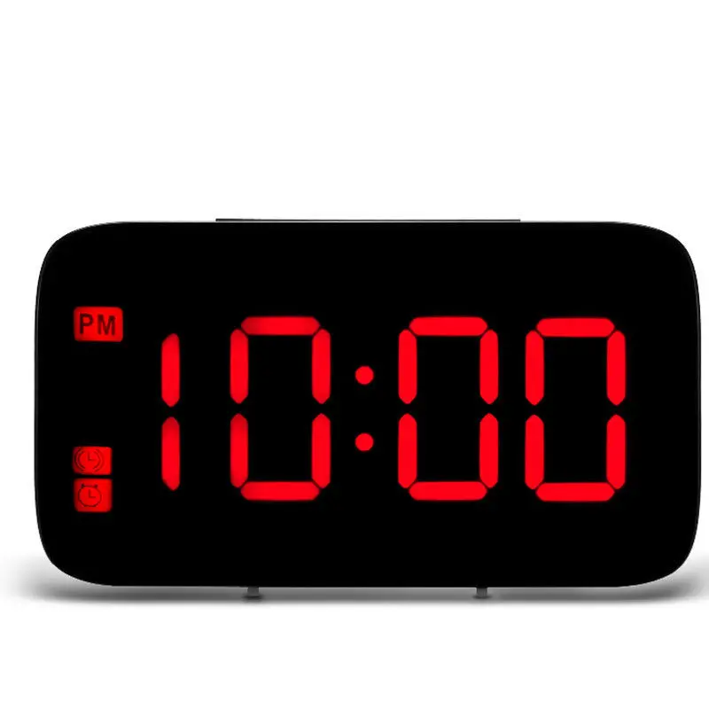 3," Современный цифровой светодиодный дисплей управление звуком часы настольные Повтор Будильник акустический контроль зондирования будильник часы - Цвет: Красный