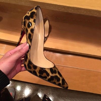 patent leopard print heels