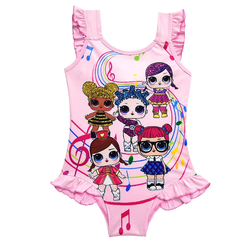

Baby Girls Dress Summer Lol Dolls Swimsuit Girl Swimming Beach Wear Lol Doll Bathing Suits Child Party Bikini Girl Clothes moana