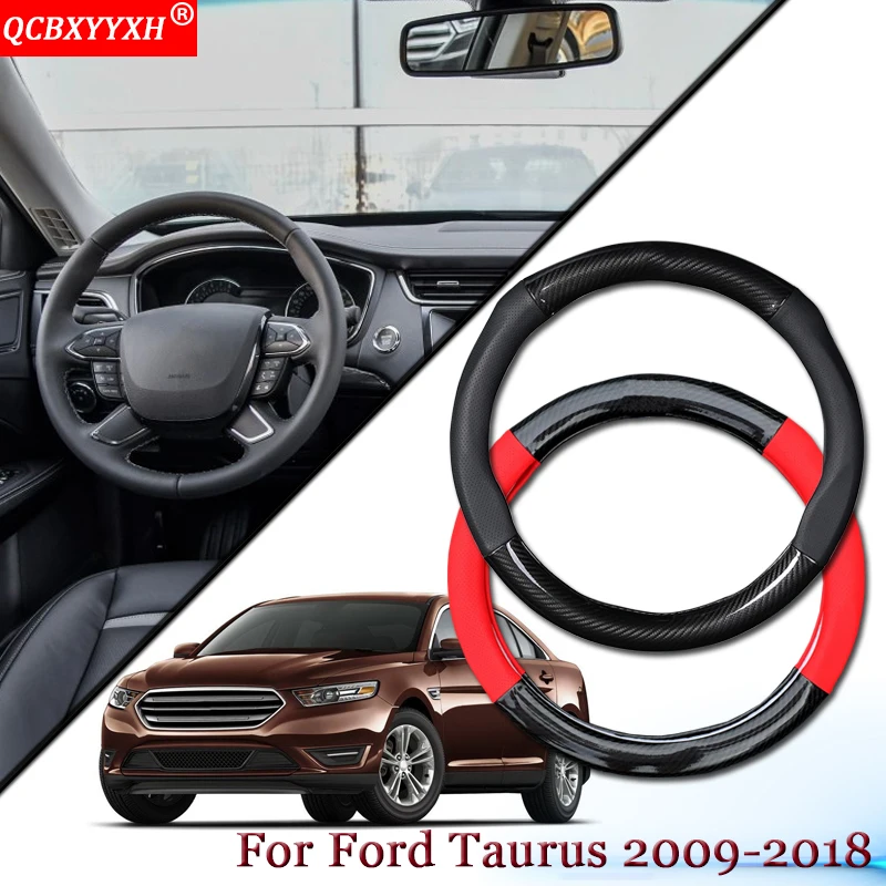 Car Styling Carbon Fiber Leather Car Steering Wheel Cover Car Steering