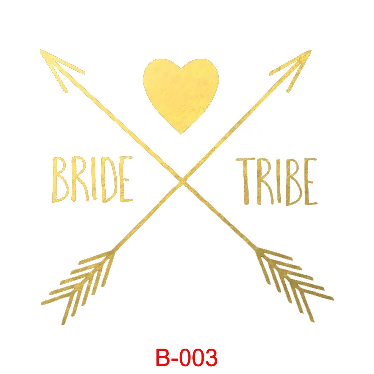 10 шт. команда надпись «Bride Tribe» Жених подружки невесты красного вина Стекло тату-наклейка для с надписью "Bride To Be" девичник свадебный душ Декор - Цвет: B-003