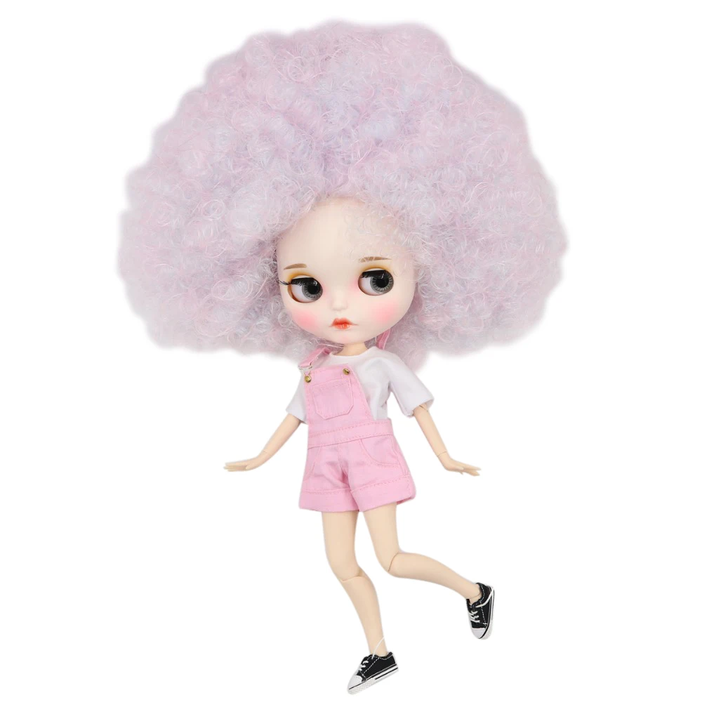 Ледяная фабрика blyth кукла 1/6 BJD шарнир тело бледно фиолетовые вьющиеся волосы