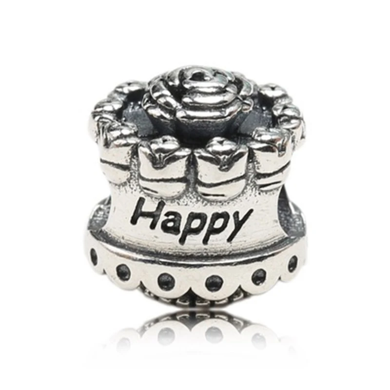 Black Bow Jewelry Sterling Silver /& Enamel Happy Birthday Bead Charm Set of 2