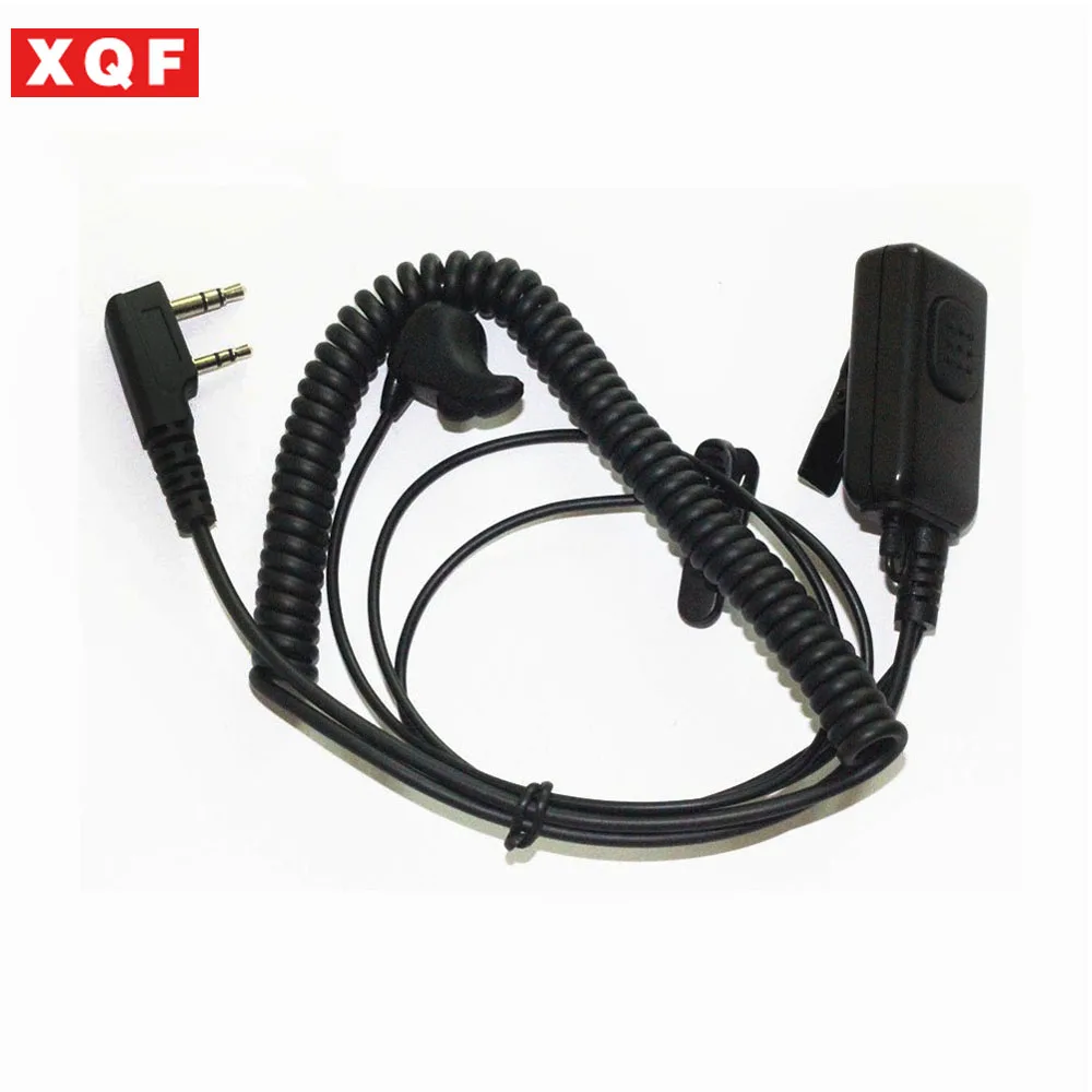 

XQF Ear-Vibration Earbone Earpiece Headset Large PTT for Kenwood Puxing Wouxun Two Way Radio Walkie Talkie 2pin
