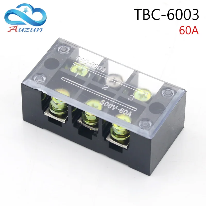 TBC-6003 клеммные блоки фиксированные клеммы высокая сила тока 60A 3 P клеммные блоки медный контакт