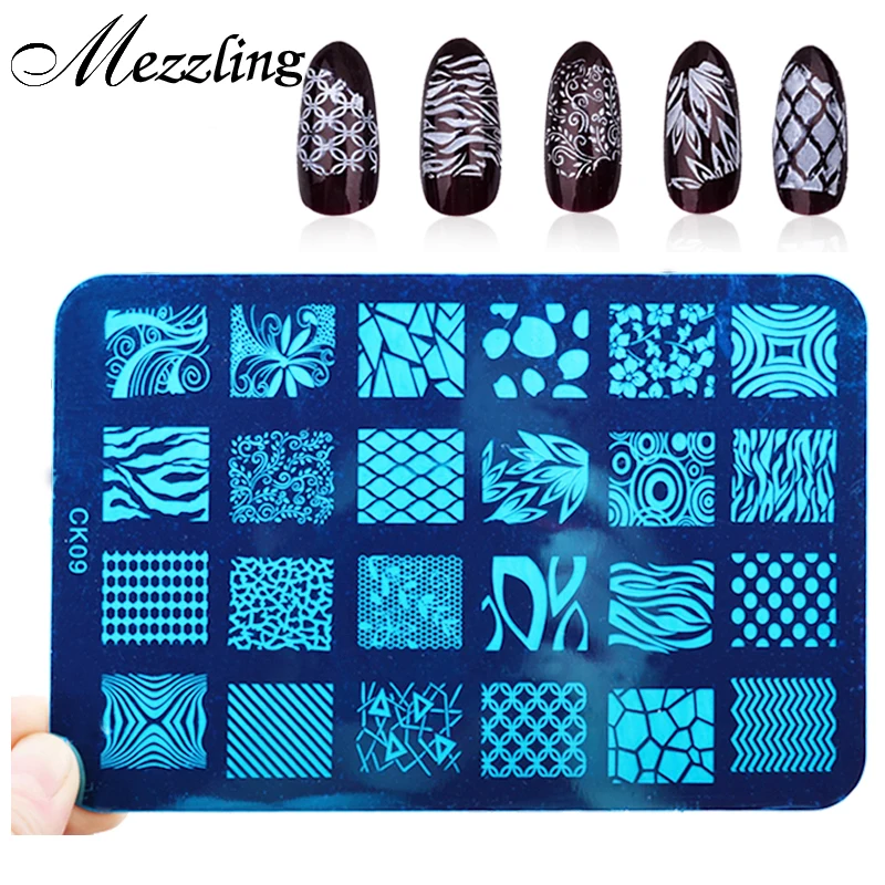 

New Polish Nail Stamping Plates 1pcs Flowers French Designs Stencil Nail Art Stamp DIY Beauty Manicure Nail Template Tools