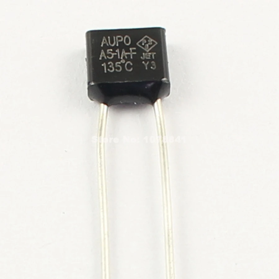 

10 Pcs Per Lot Aupo Thermal Fuse Cutoff TF 135 Degree 250V 1A A5-1A-F