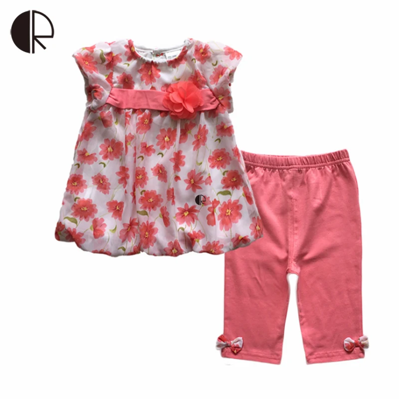 Branded 100 Cotton Baby Girls Clothing Toddler 2pcs Children Suits