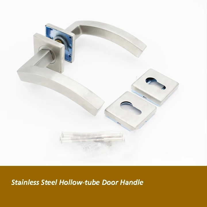 

Free Shipping High Quality Stainless Steel Door Handle Lock Hollow-tube Square Design 152.1935