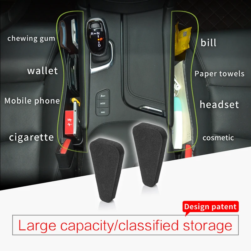 SMABEE Seat Crevice Storage Box For TOYOTA C-HR 2016 ~ 2019 CHR Central Armrest Box storage box ABS Interior Accessories