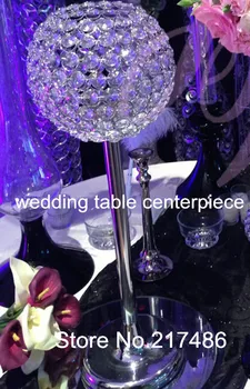 

metal silver plated candle holder with crystals wedding candelabra/centerpiece decoration candlestick
