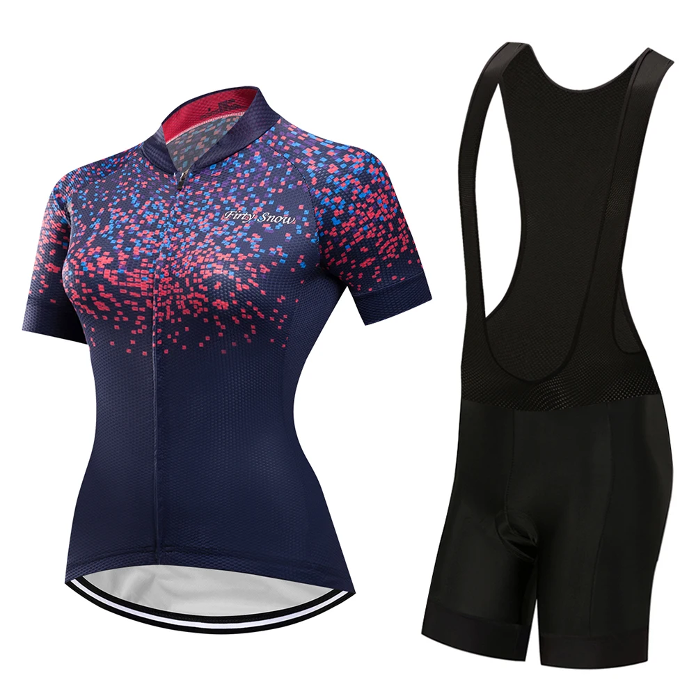 

2019 cycling jersey bib shorts Women sport wear mtb bicycle maillot set outfit clothing kit mountain bike clothes female dress