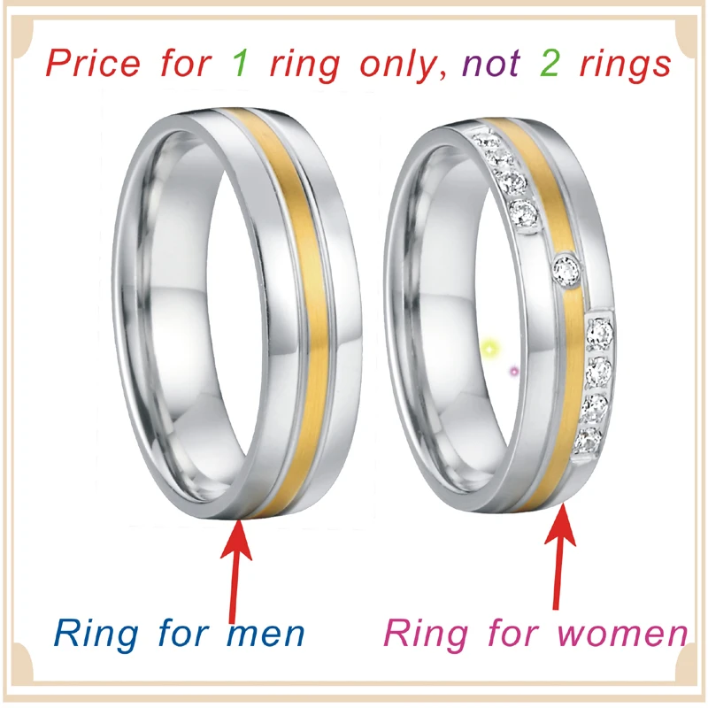 Unique Wedding Band Couple Ring Silver Color Cubic Zirconia Lovers Mens Bridal Jewelry Promise Rings For Women (7)