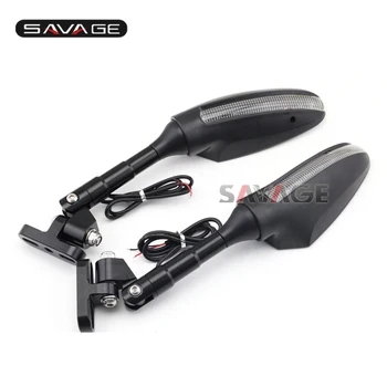 

For YAMAHA YZF-R1 YZF R1 2009-2014 Motorcycle NEW Adjustable Side Rearview Mirror with LED Turn Signal