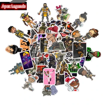 

New 50Pcs Hot Game Apex Legends Stickers Luggage Laptop Guitar DIY Photo Albums Fridge Surfboard Skateboard Bicycle Sticker Gift