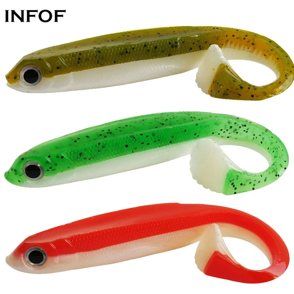  INFOF 9-pieces Soft Baits Fishing Lure Wobblers 13.5cm/12g Swimming Minnow Shad Artificial Silicone