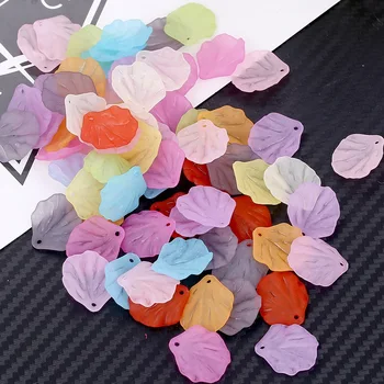 

30pcs Petals Acrylic 18x20mm Hair Jewelry shell Beads Translucent Dull Polish Beads Fit Jewelry Handmade DIY Craft Accessories