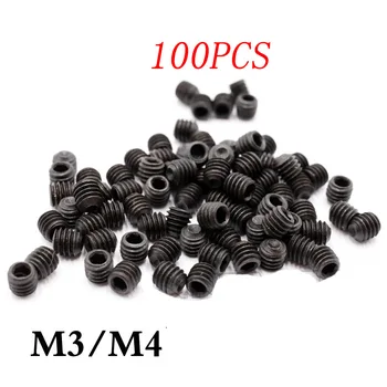 

100PCS M3/M4 Set Screw Fastener Set Repair Screw for Paddle Fork Propeller Nut Linkage Stoppers Accessories for RC Boat/Car