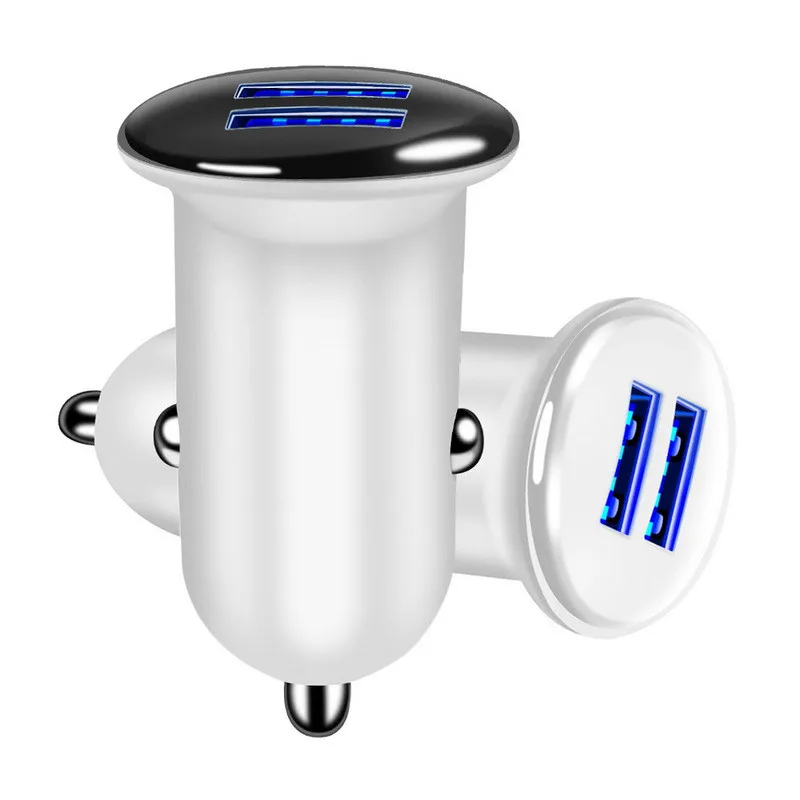 

Mini Dual USB Car Charger Adapter 3.1A Max Car-Charger Mobile Phone LED Car USB Charger Auto Charge Adapter 2 Port for Phone