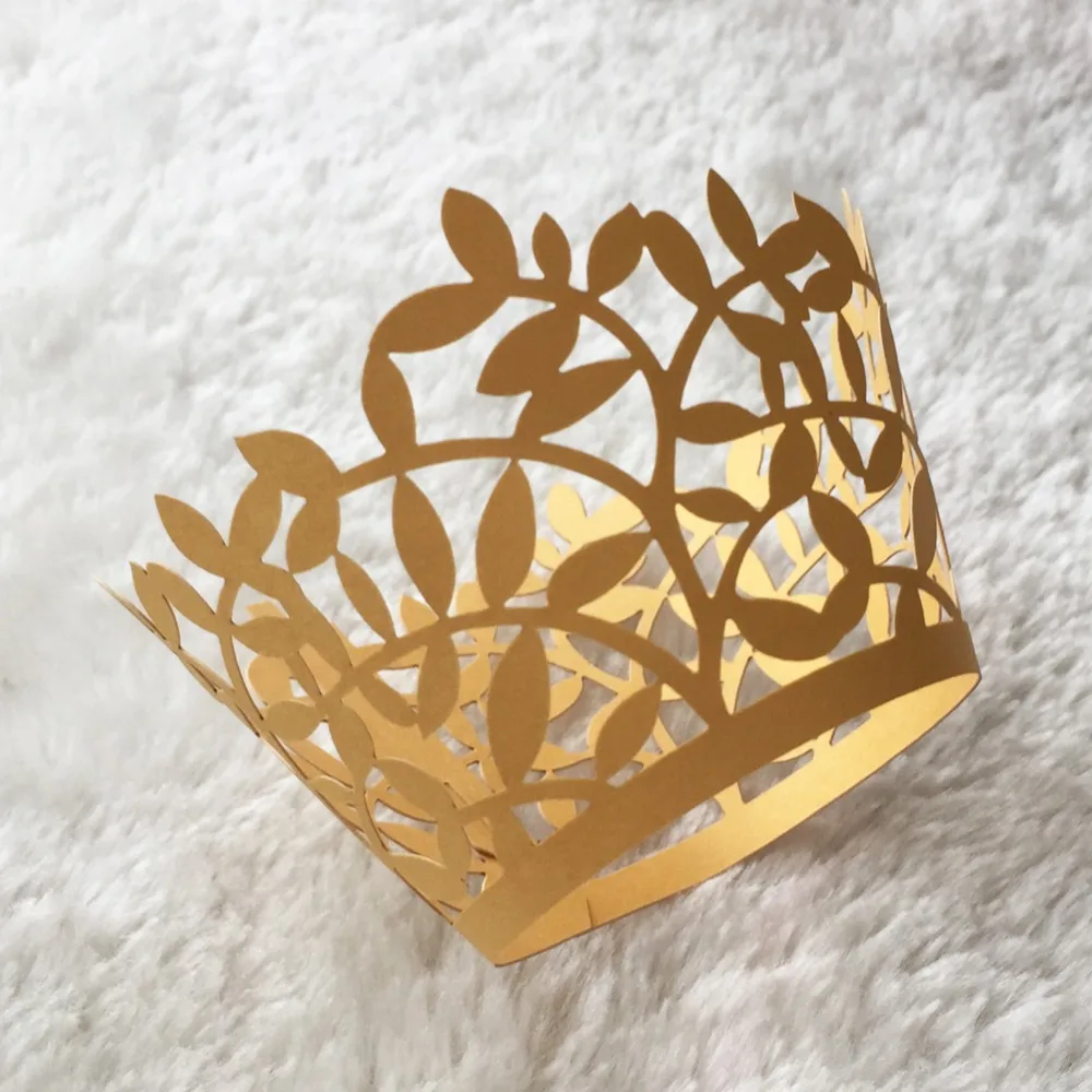 

50PCS/Lot Leaves Laser Cut Pearl paper Cupcake Wrapper Liner Baking Cup Hollow Paper Cake Cup DIY Baking Fondant Cupcake