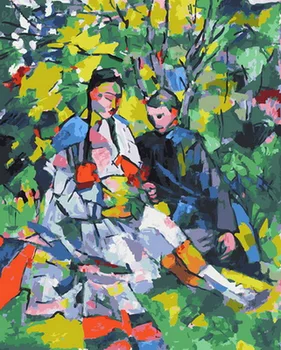 

Unframe diy oil picture oil paintings by numbers figure painting paint by number for home decor 4050cm Couple