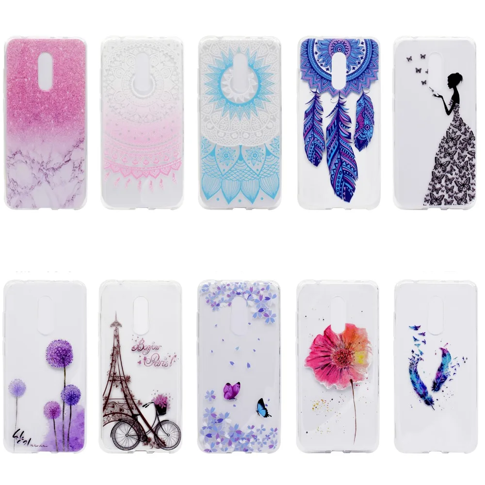 

For xiaomi redmi 5 plus 5A note5 pro note5a case clear Transparent TPU soft silicone case cute patterned animal Back Cover Coque