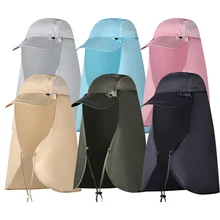 Наружная охотничья солнцезащитная Кепка с отворотом для лица, Мужская солнцезащитная Кепка, летняя шляпа, защитная Рабочая шляпа для лица