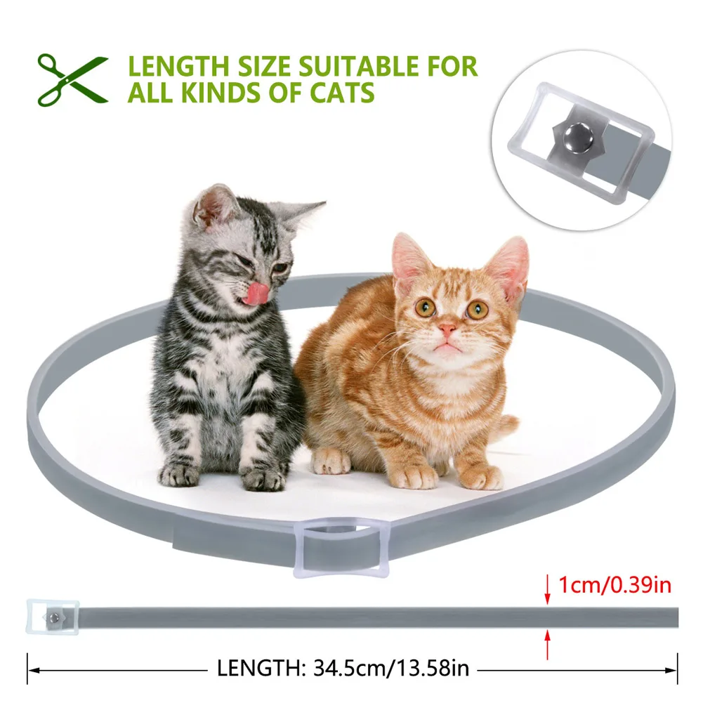 Cat Collar Tick Flea Anti Insect Mosquitoes Waterproof Adjustable 8 Months Protection E2S Cat Collar Tick Flea Anti Insect Mosquitoes Waterproof Adjustable 8 Months Protection E2S