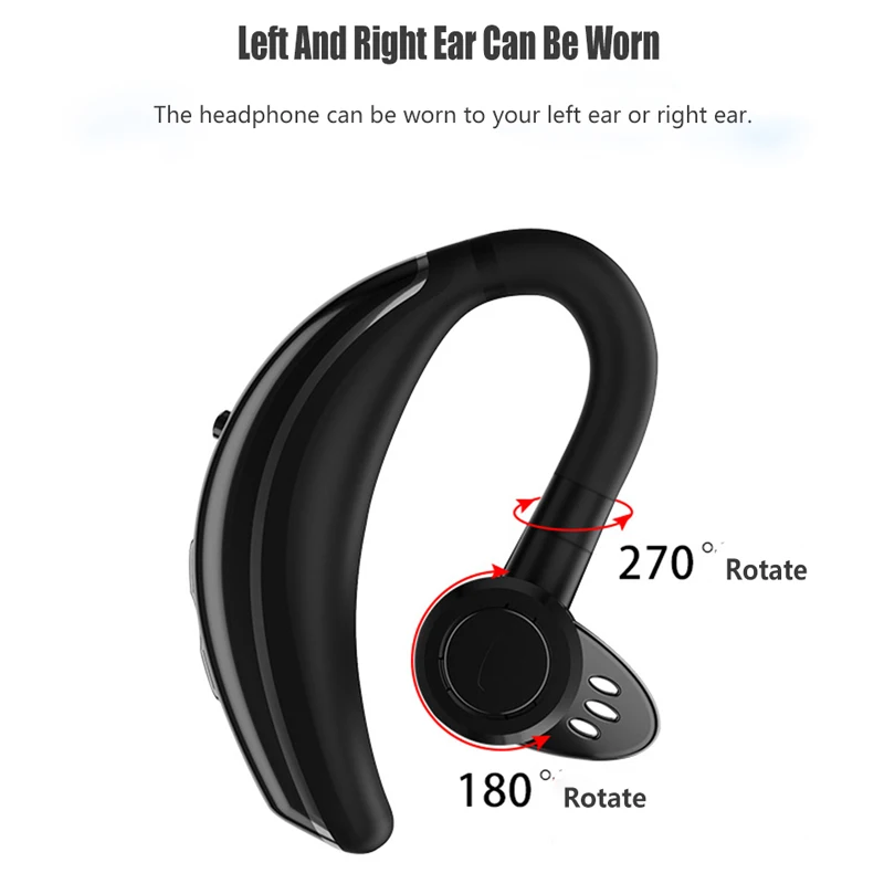 TEBAURRY Q8 IPX6 Waterproof Business Bluetooth Earphone Wireless Headphone HD Mic Noise Cancelling Bluetooth Headset for phone 